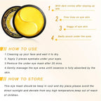 Under Eye Patches (30 Pairs Eye Gels) - Golden Eye Mask with Amino Acid & Collagen - Rejuvenating Treatment for Dark Circles, Puffy Eyes, Refreshing, Revitalizing, Travel, Wrinkles