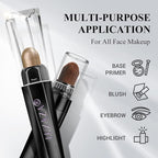 BROWN NEUTRAL Eyeshadow Stick Makeup 6PCS Set, Metallic Shimmer Matte Cream Eye Shadow Eyeliner Brightener Pencil Crayon - BROWN NEUTRAL