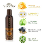 Body Drench QuickTan Instant Self Tanner Bronzing Spray, Salon-Quality Medium Dark Tan, Streak-Free, All Natural Self Tan, Tinted Formula, 6 oz (2-Pack)