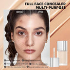 AKARY Moisturizing Precision Concealer, Lightweight & Breathable Cover-up Cream Moist Concealer, Cover Dark Circles Multi-Use Camouflage Cream, Creamy Texture Full Coverage Conceals(02#Skin Tone)