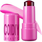 Milk Jelly Blush, Moisturizing, Milk Cooling Water Jelly Tint Sheer Lip & Cheek Stain Makeup Jelly Blush Stick.(Berry)