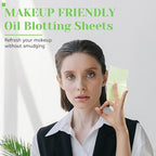 Oil Blotting Sheets for Face - Green Tea,26% Larger,6pk/600 Natural Blotting Paper for Oily Skin,Makeup Friendly Oil Absorbing Sheets,Easy To Grab One