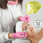 55 Pairs Set, Under Eye Hydrogel Pads, Professional Lint Free Eye Mask Eyelash Extension Gel Patches Kit for Adhesive Lash Beauty Tool (Golden)