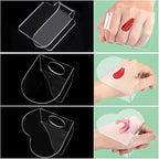 6 Pack Makeup Hand Acrylic Mixing Palette Mixing Tray with Spatulas for Mixing Foundation 3 Styles