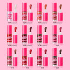Lip Plumper Gloss Glitter Tinted Plumping Lip Gloss For Women Hydrating Long Lasting Shimmer Moisturizing Glossy Non Sticky Lip Gloss (06# Wine)