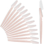 12 Pcs Eyebrow Razors, Face Razors Multipurpose, Exfoliating Dermaplaning Tools, Eyebrow Trimmers Shaver with Safety Cover, Facial Hair Removal for Women Men Body Use (Light Pink)
