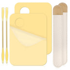 6 in 2 Sets Makeup Mixing Palette, Gold Acrylic Cosmetic Palette with Korean Makeup Spatula Tool for Mixing Foundation Eye Shadow Lipsticks Nail Art