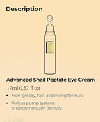 Moisturizing and hydrating snail peptide eye cream can tighten the eye, improve the dark circles around the eyes, and weaken the fine lines of the eye essence