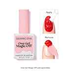 Dashing Diva One Gel Color & Magnetic Topper Duo - OG - Pointe & Silver Glitter Topper - 3-in-1 Base Coat, Nail Color & Top Coat - Gel Nail Polish Set