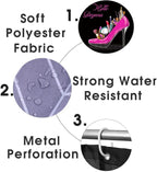 4PCS Hello Gorgeous Shower Curtain Set, Hot Pink High Heels Lipstick Makeup Fashion Girls Women Bathroom Decor, Waterproof Fabric Black Shower Curtain, Non-Slip Bath Mat Toilet Rug, Hot Pink