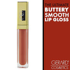 Gerard Cosmetics Color Your Smile Lip Gloss Salmon, Super Pigmented Peach Lip Gloss with LED Light and Mirror, Shiny Finish, Hydrating Liquid Peach Lipstick, Cruelty Free and Made in USA