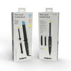 Conair The Curl Collective 3-in-1 Ceramic Curling Wand, 3 Interchangeable Barrels Designed to Create a Specific Curl Pattern - 1/2" Super Slim, 1", and 1 1/4" to 1" Tapered