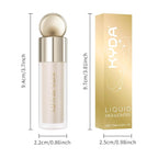 KYDA Liquid Highlighter, Natural Shimmer Tinted, Lasting Glossy Finish, Silky Creamy Lightweight Cover, Radiant Glow Face Enhancing Makeup, Body Liquid Illuminator-Champagne