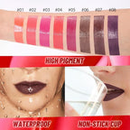 2Pcs Lip Stain Peel Off Lip Gloss oil Dual-Ended Combo, Lips Liner Stain Peel Off Masque, Long Lasting & Waterproof, Transfer-Proof Lip Tint Stain with Lip oil for All Skin Type 06#+07#