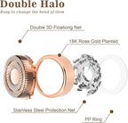 Facial Hair Removal for Women, Ladies Face Shaver for Upper Lip Chin and Peach Fuzz with USB Rechargeable Included 2 pc Replacement Heads