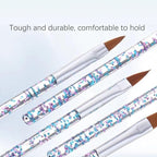 5pcs Nail Art Brushes Set, Nail Art Design Pen Painting Tools with Nail Extension Gel Brush, Nail Polish Brush, Builder Nail Gel Brush, Nail Dotting Pen Salon at Home Diy Manicure (Blue)