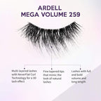 Ardell Mega Volume Lash 259 Multi-Layered False Lashes with Curl Technology, 4 pairs