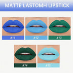 AMY'S DIARY Matte Plum Liquid Lipstick 5Pcs Sets,24-hour Lipstick Light Deep blue green Plum Lip Stain 24 Smudge Waterproof for Women (Set03)