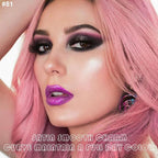 evpct 2Pcs Purple Shimmer Glitter Shiny Liquid Lipstick Lip Gloss Stain and Retractable Lip Liner Makeup Set for Women Long Lasting Waterproof 24 Hours Lipstick labial mate larga duracion 24 51#