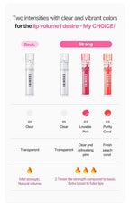 COSNORI Water-full Lip Plumper - Lip volumizing effect, Plump & moist texture, Hydrated lips, Vegan (Strong 03 Purity Coral)