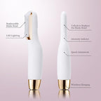 Sonic Dermaplane Razor for Women Face, Dermaplaning Tool for Face, Sonic Edge Technology, Facial Hair Removal for Women, Peach Fuzz with 8 Replaceable Blades(White)