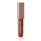 Beauty For Real Lip Gloss + Shine, Rebel Rebel - Deep Maroon Metallic - Non-Sticky Plumping & Hydrating Gloss - Light & Mirror In Cap - Contains Marine Collagen - 0.15 fl oz