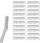 Facial Razor Replacement Blades Be suitable for Twee zerman Stainless steel blade 20 Count (Pack of 1)