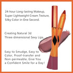 Light Purple Lip Liner Pencil, Smooth Matte Lipstick Crayon with Lip Pencil Sharpener for Women, Velvet Smudge Proof Smudgeproof Waterproof No Transfer Makeup Forever Lipliner 504#