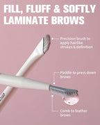 EIGSHOW Dual-Ended Precision Eyebrow Brush and Comb for Eyeliner Lining, Sculpting Brows, Professional Eye Makeup Tools (D109B)