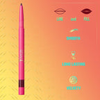 Juvia's Place Coffee Shop Luxe Lip Liner: Scorpio - Colorstay Matte Finish Lip Pencil, Makeup for Natural Long Lasting Beauty and Sensational Wear, Lip Stain Kiss Proof Cometics