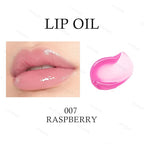 KYDA Hydrating Lip Glow Oil, Moisturizing Lip Oil, Glossy Transparent Plumping Lip Gloss, Tinted Lip Oil for Lip Care and Dry Lips-Raspberry
