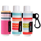 3PCS Lip Balm Holder Keychain Lipstick Sleeves Bulk Chapstick Holder Keychain Lip Gloss Holder Chapstick Elastic Sleeves(Strip pattern)