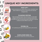 Rinna Beauty Larger Than Life Lip Plumping Oil Gloss with Plumping Peptide, Sunset