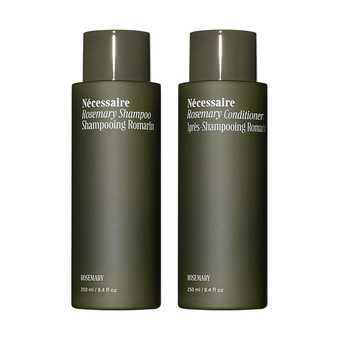 Nécessaire Rosemary Hair Duo | Multi-Protien Strengthening Shampoo + Conditioner For Thinning Hair. For Women + Men. Good For All Hair Types/Textures. Free Of Sulfates. Color-Safe. 250 ml / 8.4 oz