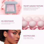 Face Blush Foundation Natural Brightening Silky Moisturizing Sodium Hyaluronate Bakery Crafted Glittering Powder