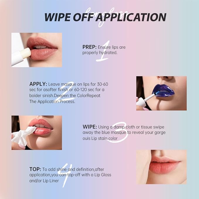 Matte Lip Gloss Peel Off Masque - Peel Off Lip Stain Tattoo, Peachy Rose Peel Off Lip Tint，Long Lasting Waterproof Transfer-proof Lip Mask Lip Stain Peel Off Lip Gloss,Stay Lip Makeup.01#