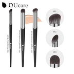DUcare Concealer Brush Under Eye, Angled Small Nose Contour Brush, Mini Thin Slanted Foundation Dark Circles Puffiness, Puffy Face Eyebrow Eyes, Liquid Cream Blending