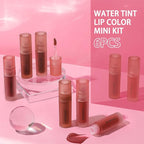 KIMUSE Water Gel Lip Tint 6 Colors Set, Highly Pigmented Long Lasting Moisturizing Glossy Lip Stains, Hydrate Lightweight Lip Gloss Makeup