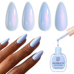 AZUREBEAUTY Nail Polish,Celestial Blue Quick Dry Complete Natural Super Lustrous ,Professional for DIY Manicure and Pedicure at Home