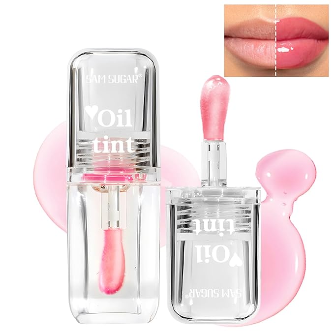 Plumping Lip Oil Tint,Moisturizing Transparent Color Changing Lip Plumping