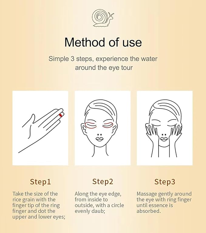 Snail Nourishing Eye Cream - Premium Formula, 20g - Bid Farewell to Dark Circles and Fine Lines and Welcome Elastic and Lustrous Eye Skin