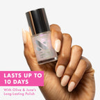 Olive & June Long Lasting Nail Polish Top Coat - Sparkle Fairy | Gel-Like Finish | No Lamp Needed, Lasts up to 10 days | Salon-Quality at Home | Vegan & Cruelty-Free, Chip-Resistant | Iridescent Flake
