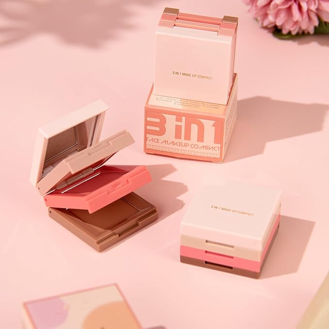 3 in 1 Contour Highlighter Blush Makeup Palette,