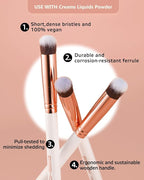 Eyeshadow Primer Brush Concealer Brush Crease Brush Eyeshadow Makeup Brush - Ivory