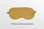 Premium Handcrafted 25 Momme Mulberry Silk Eye Mask for Sleeping (Golden Honey)