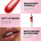 3 PCS Hydrating Lip Glow Oil Lip Stain, Moisturizing Nourishing Lip Gloss,High Shine, Smooth Finish Gloss Tinting And Non-Sticky Lip Oil For Dry Lips