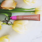 PIAOLGYI Keychain Cap for Summer Fridays,Lip Balm Replacement Cover,Attachment for Summer Fridays Lip Balm,Pink(ONLY Cap)