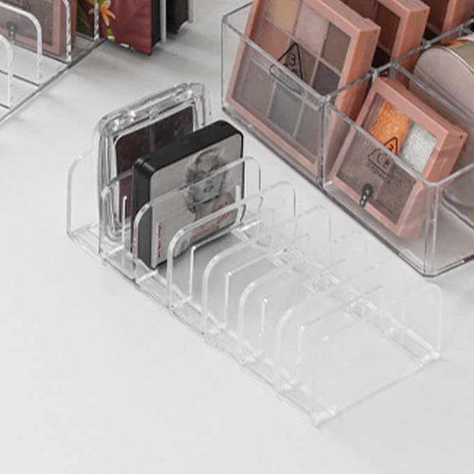 Makeup Palette Organizer,Acrylic Eyeshadow Palette Pallet Holder,7 Sectons