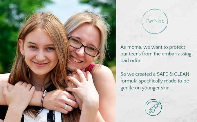 All Natural Deodorant For Teen Girls 100% Natural Aluminum-Free Carcinogen Free Kids Deodorant For Girls Clinically Proven To Be Safe For Children and Teenagers