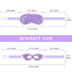 Permotary 2PCS Gel Eye Mask Reusable Hot Cold Compress Pack Eye Therapy,Therapeutic Gel Eye Spa Pad for Puffiness/Dark Circles/Eye Bags/Dry Eyes/Headaches/Migraines/Stress Relief-Pink&Purple